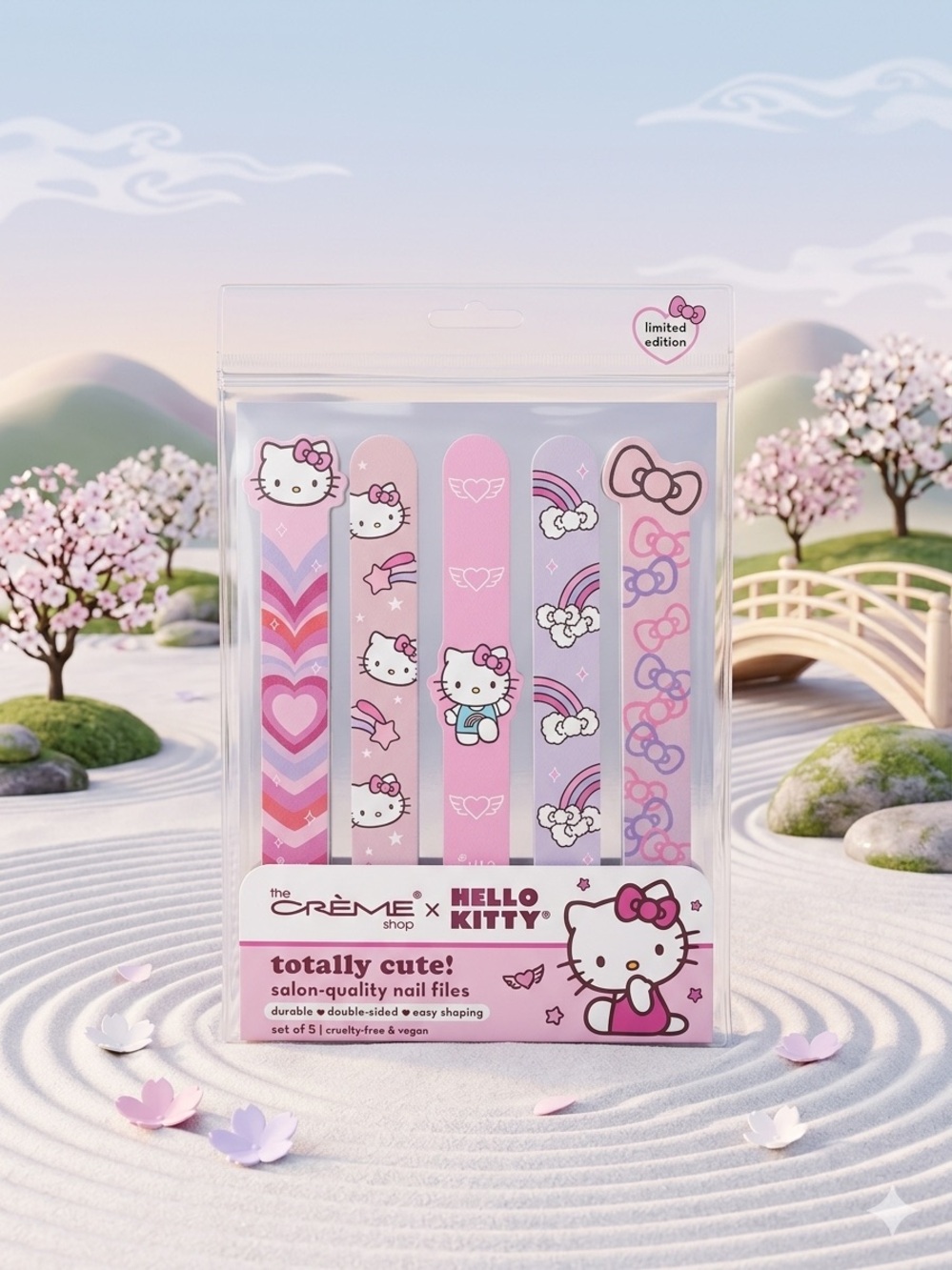 The Creme Shop Hello Kitty Pink Assorted Nail Files (5) - Limited Edition